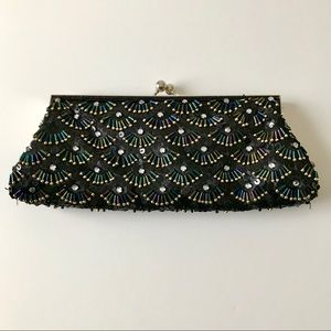 Black Beaded Evening Bag